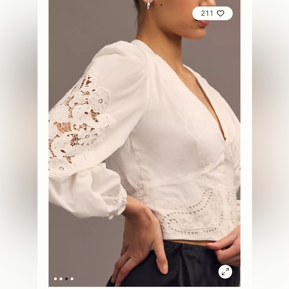 Farm Rio Long-Sleeve Lace Blouse Long-Sleeve
Lace Blouse Size XL. - Picture 3 of 17